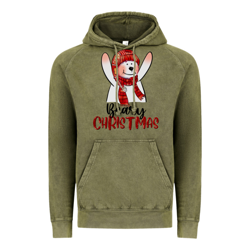 Beary Christmas Vintage Hoodie by CowGirlArtShop | Teevron