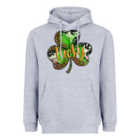 Heather Grey st. patricks day lucky shamrock Heavyweight Hoodie - BarkalooDesign
