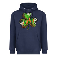 Navy st. patricks day lucky shamrock Heavyweight Hoodie - BarkalooDesign