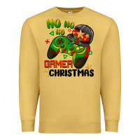 Antique Gold ho ho ho gamer Christmas Premium Sweatshirt - BarkalooDesign