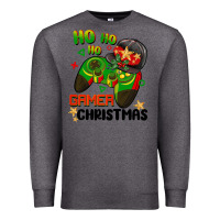 Charcoal Heather ho ho ho gamer Christmas Premium Sweatshirt - BarkalooDesign
