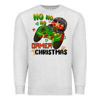 Oatmeal Heather ho ho ho gamer Christmas Premium Sweatshirt - BarkalooDesign
