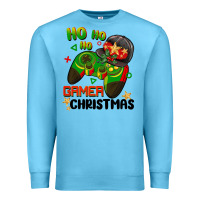 Ocean Blue ho ho ho gamer Christmas Premium Sweatshirt - BarkalooDesign