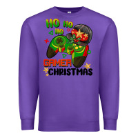 Purple ho ho ho gamer Christmas Premium Sweatshirt - BarkalooDesign
