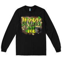 Black lucky me st. patricks day Long Sleeve Tee - HowdyJamesFarm