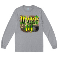 Heather Grey lucky me st. patricks day Long Sleeve Tee - HowdyJamesFarm