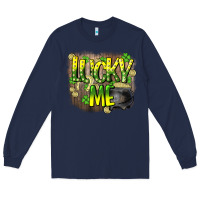 Navy lucky me st. patricks day Long Sleeve Tee - HowdyJamesFarm