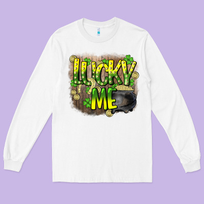 Lucky Me St. Patricks Day Long Sleeve Tee Designed By Howdyjamesfarm
