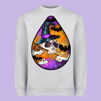 Hallowen Teardrop Heavyweight Sweatshirt Designed By Lillyallendesigns