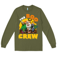 Army Green booba the boo crew halloween costume for kids boys girls Long Sleeve Tee - trangStudio