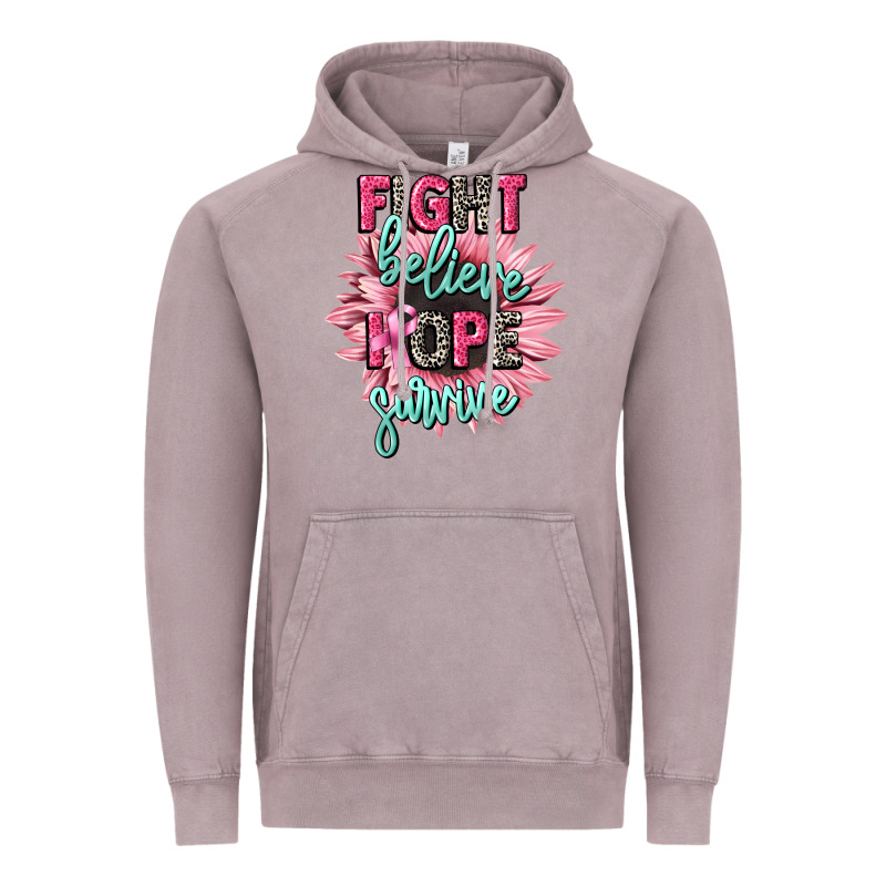 Fight Believe Hope Survive Cancer Awareness Vintage Hoodie by CowGirlArtShop | Teevron