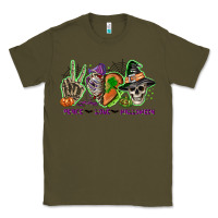 Army Green Peace love Halloween Classic Tee - NancyCooperArtShop