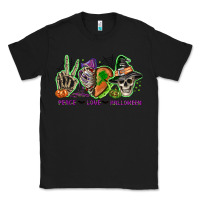 Black Peace love Halloween Classic Tee - NancyCooperArtShop