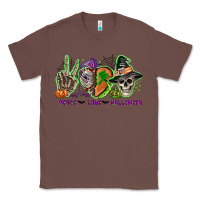 Chestnut Peace love Halloween Classic Tee - NancyCooperArtShop