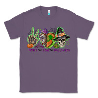 Lavender Peace love Halloween Classic Tee - NancyCooperArtShop