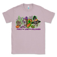 Lilac Peace love Halloween Classic Tee - NancyCooperArtShop