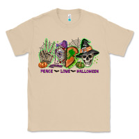 Mushroom Peace love Halloween Classic Tee - NancyCooperArtShop