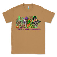 Toasted Coconut Peace love Halloween Classic Tee - NancyCooperArtShop