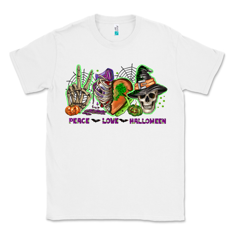 Peace Love Halloween Classic Tee by NancyCooperArtShop | Teevron