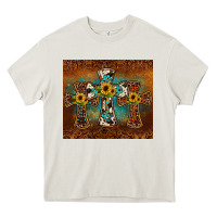 Cream cross tumbler Heavy Core Tee - JahusDesignShop