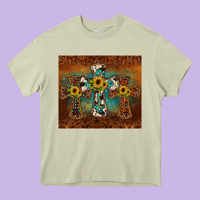 Cross Tumbler Heavy Core Tee Designed By Jahusdesignshop
