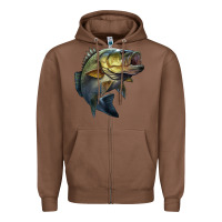 Chestnut jumping bass Zipper Hoodie - LillyAllenDesigns