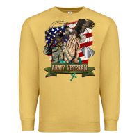 Antique Gold army veteran  pray Premium Sweatshirt - BarkalooDesign