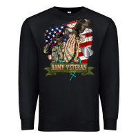 Black army veteran  pray Premium Sweatshirt - BarkalooDesign