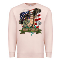 Pale Pink army veteran  pray Premium Sweatshirt - BarkalooDesign