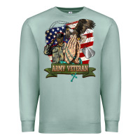 Seafoam army veteran  pray Premium Sweatshirt - BarkalooDesign