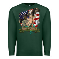 Sports Green army veteran  pray Premium Sweatshirt - BarkalooDesign