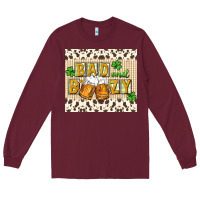 Burgundy Bad and boozy Long Sleeve Tee - CowGirlArtShop