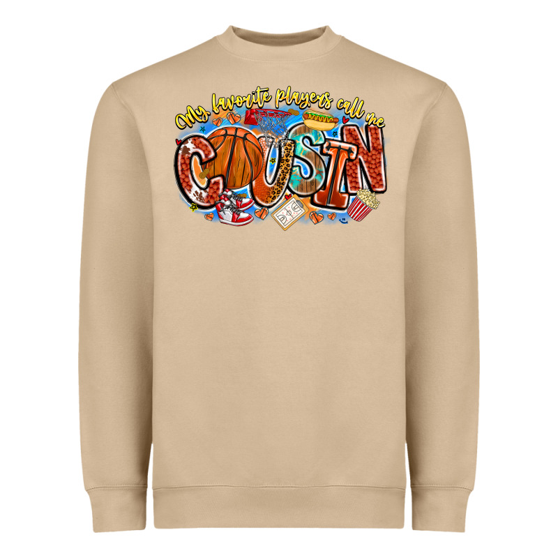 My Favorite Players Call Me Cousin Basketball Heavyweight Sweatshirt by CowhideDigitalArt | Teevron