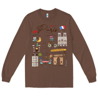 Chestnut paris bonjour eiffel tower paris lover paris traveling vacay Long Sleeve Tee - trangStudio