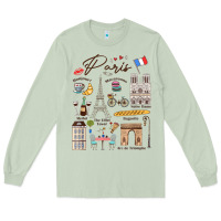 Matcha paris bonjour eiffel tower paris lover paris traveling vacay Long Sleeve Tee - trangStudio