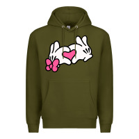 Army Green Minnie Mouse Premium Hoodie - CowhideDigitalArt