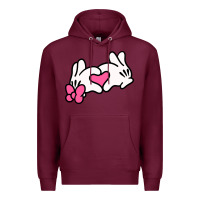 Burgundy Minnie Mouse Premium Hoodie - CowhideDigitalArt