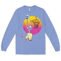 Colony Blue basketball player halloween pumpkin skeletons kids boys Long Sleeve Tee - trangStudio