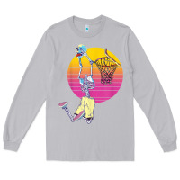 Moon Dust basketball player halloween pumpkin skeletons kids boys Long Sleeve Tee - trangStudio