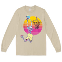 Mushroom basketball player halloween pumpkin skeletons kids boys Long Sleeve Tee - trangStudio