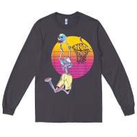 Smoke basketball player halloween pumpkin skeletons kids boys Long Sleeve Tee - trangStudio