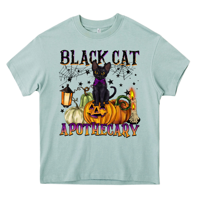 Black Cat Apothecary Heavy Core Tee by BarkalooDesign | Teevron