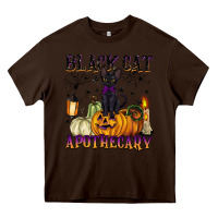 Chocolate Brown black cat apothecary Heavy Core Tee - BarkalooDesign