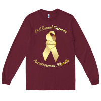 Burgundy childhood cancer awareness children cure kids Long Sleeve Tee - DesignPulse