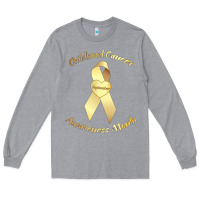 Heather Grey childhood cancer awareness children cure kids Long Sleeve Tee - DesignPulse