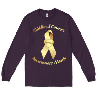 Plum childhood cancer awareness children cure kids Long Sleeve Tee - DesignPulse