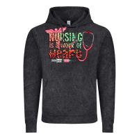 Vintage Black Nursing is a work of heart Vintage Hoodie - CowGirlArtShop