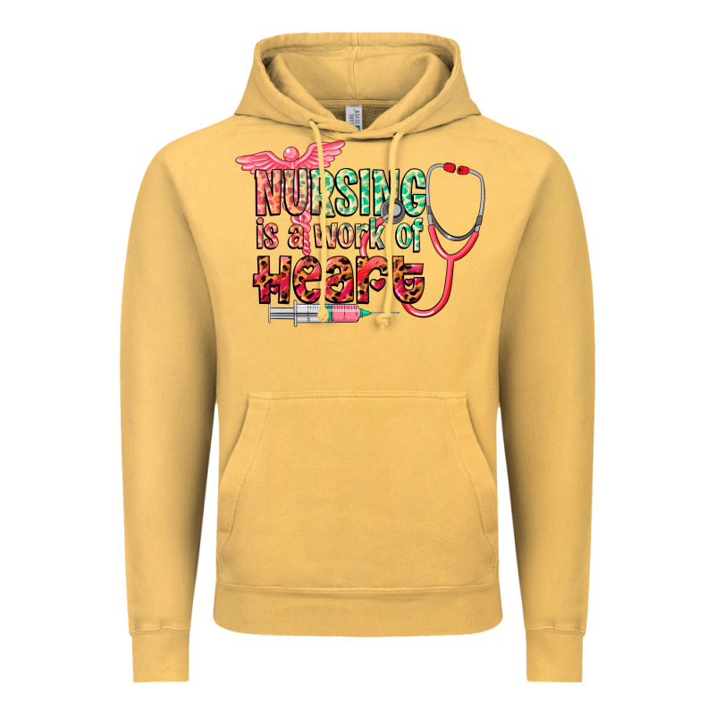 Nursing Is A Work Of Heart Vintage Hoodie by CowGirlArtShop | Teevron