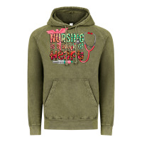 Vintage Olive Nursing is a work of heart Vintage Hoodie - CowGirlArtShop