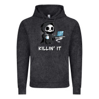 Vintage Black killin' it shirt funny grim reaper halloween sarcasm Vintage Hoodie - trangStudio